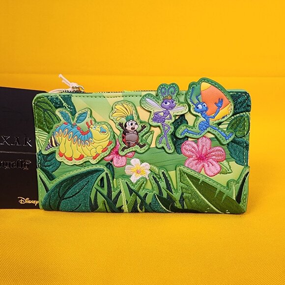 Loungefly Disney Pixar A Bug's Life Group Scene Flap Wallet NEW - Picture 13 of 13